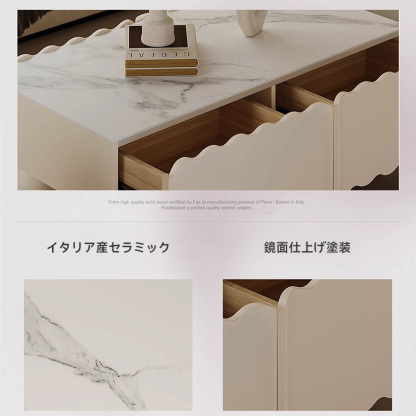 大理石調セラミックセンターテーブル