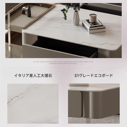 大理石調スクエアセンターテーブルセット