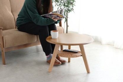 オーク材 ティーテーブル