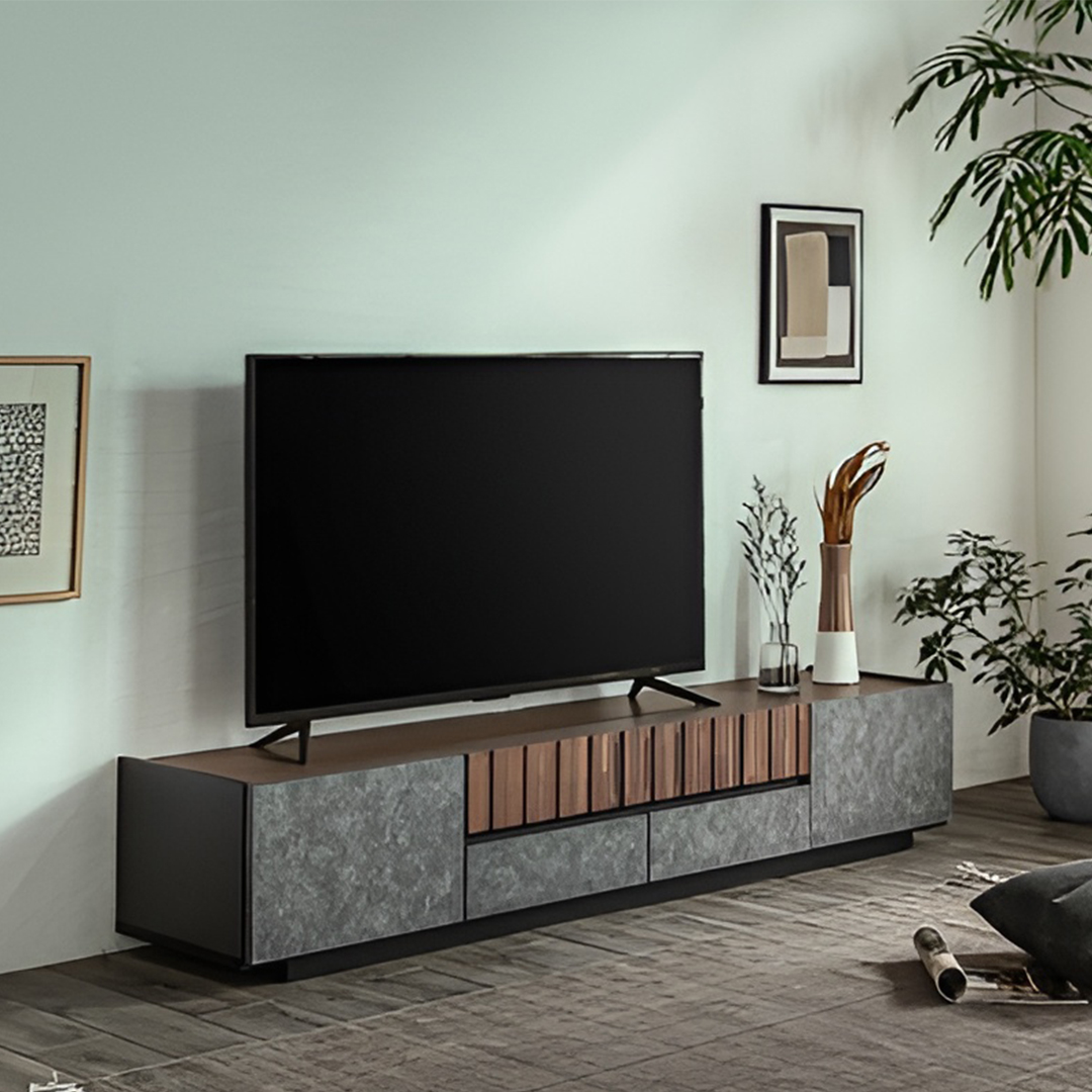 ラグジュアリーモルタル調テレビボード