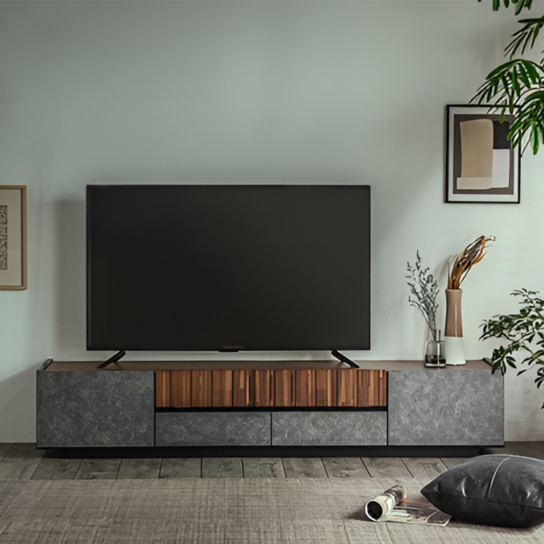 ラグジュアリーモルタル調テレビボード