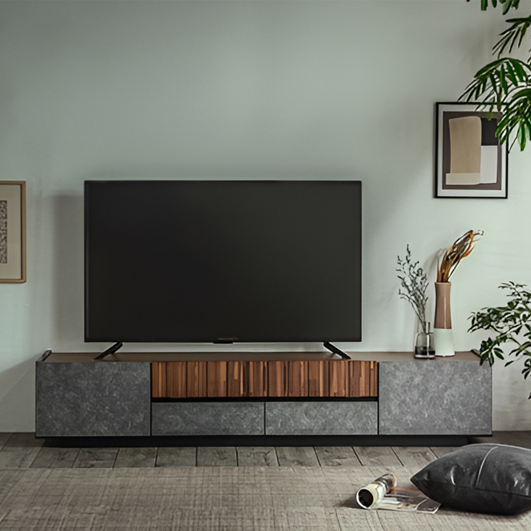 ラグジュアリーモルタル調テレビボード