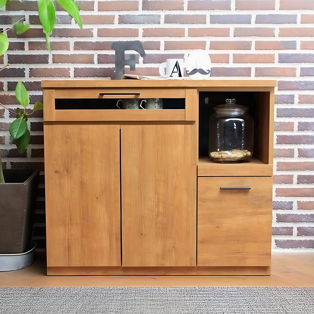 ヴィンテージ調シンプルデザインキッチン収納