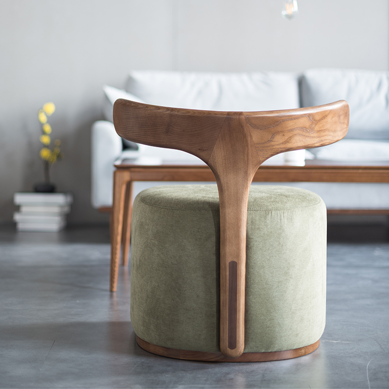 ホワイトアッシュ材シンプルデザインスツール