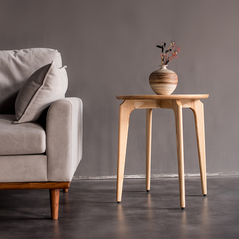 ホワイトアッシュ材 ラウンドサイドテーブル – CAGUUU