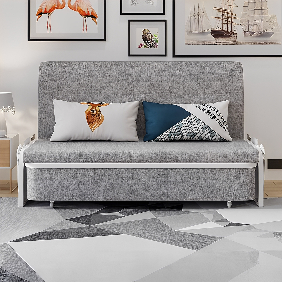 リクライニングストレージソファベッド