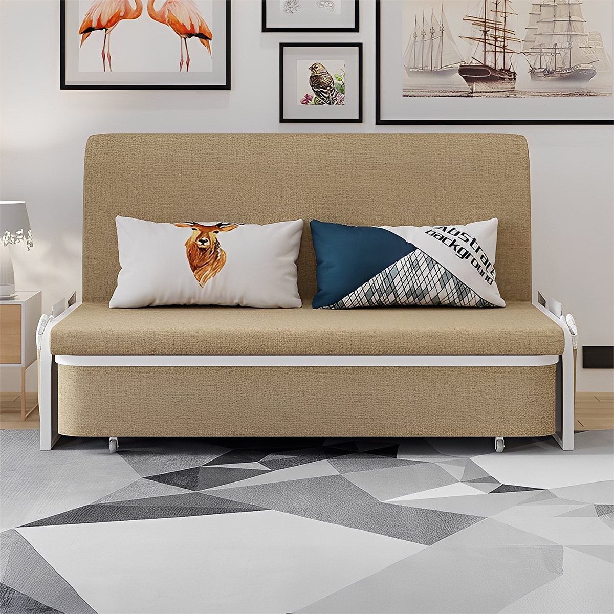 リクライニングストレージソファベッド