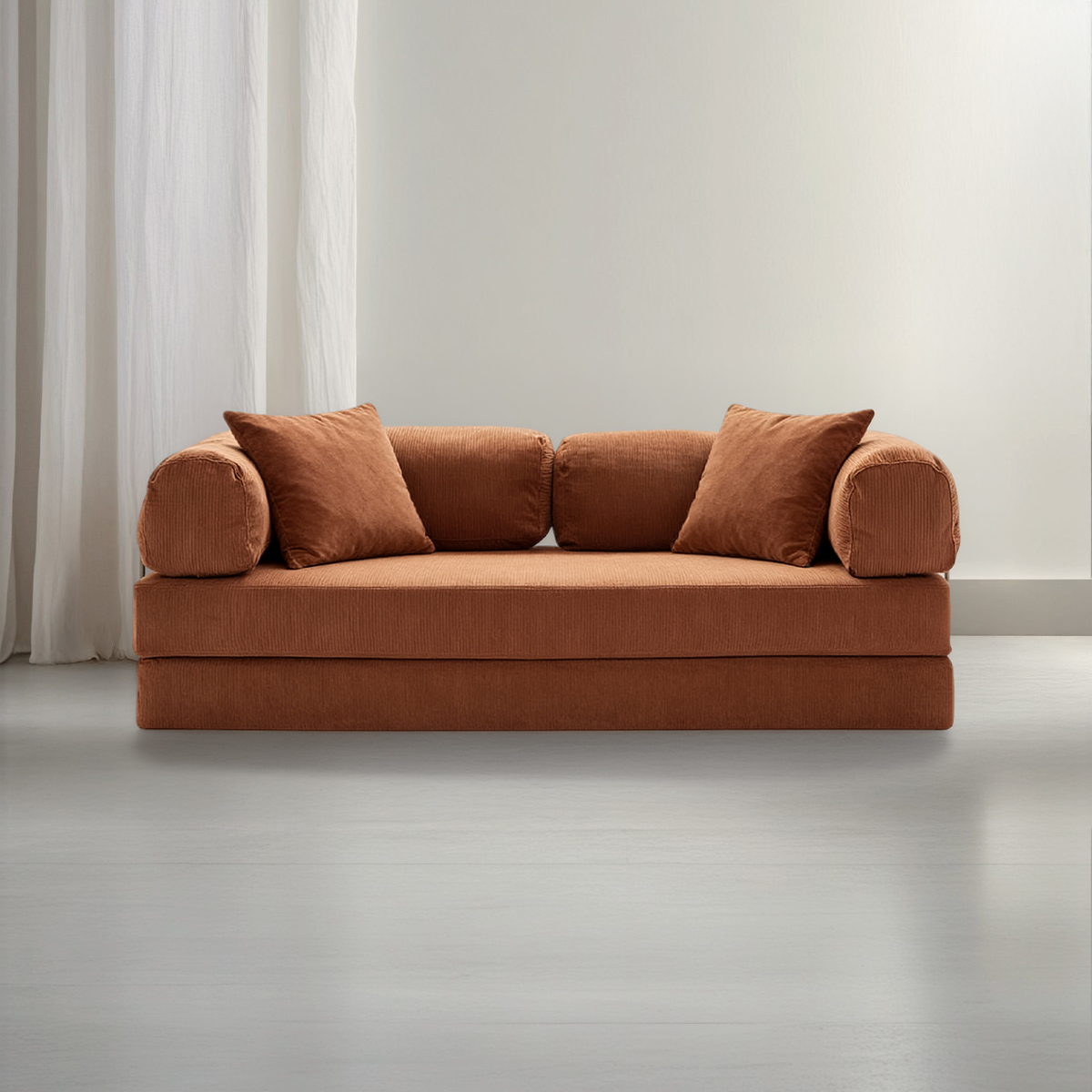 レトロモダンソファベッド｜20色以上から選べるコーデュロイ2WAY【カスタマイズ可】