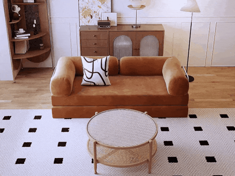 レトロモダンソファベッド｜20色以上から選べるコーデュロイ2WAY【カスタマイズ可】