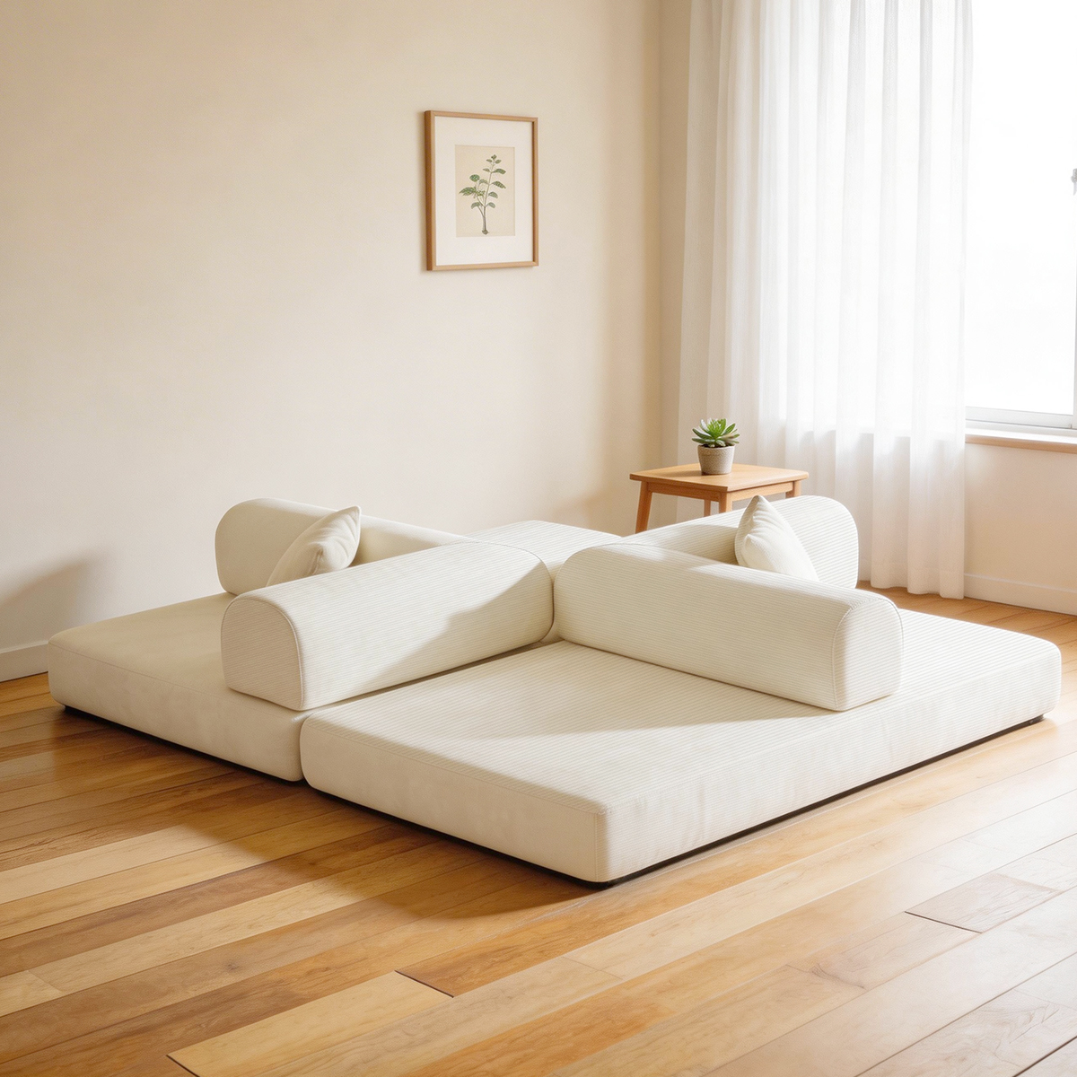 レトロモダンソファベッド｜20色以上から選べるコーデュロイ2WAY【カスタマイズ可】