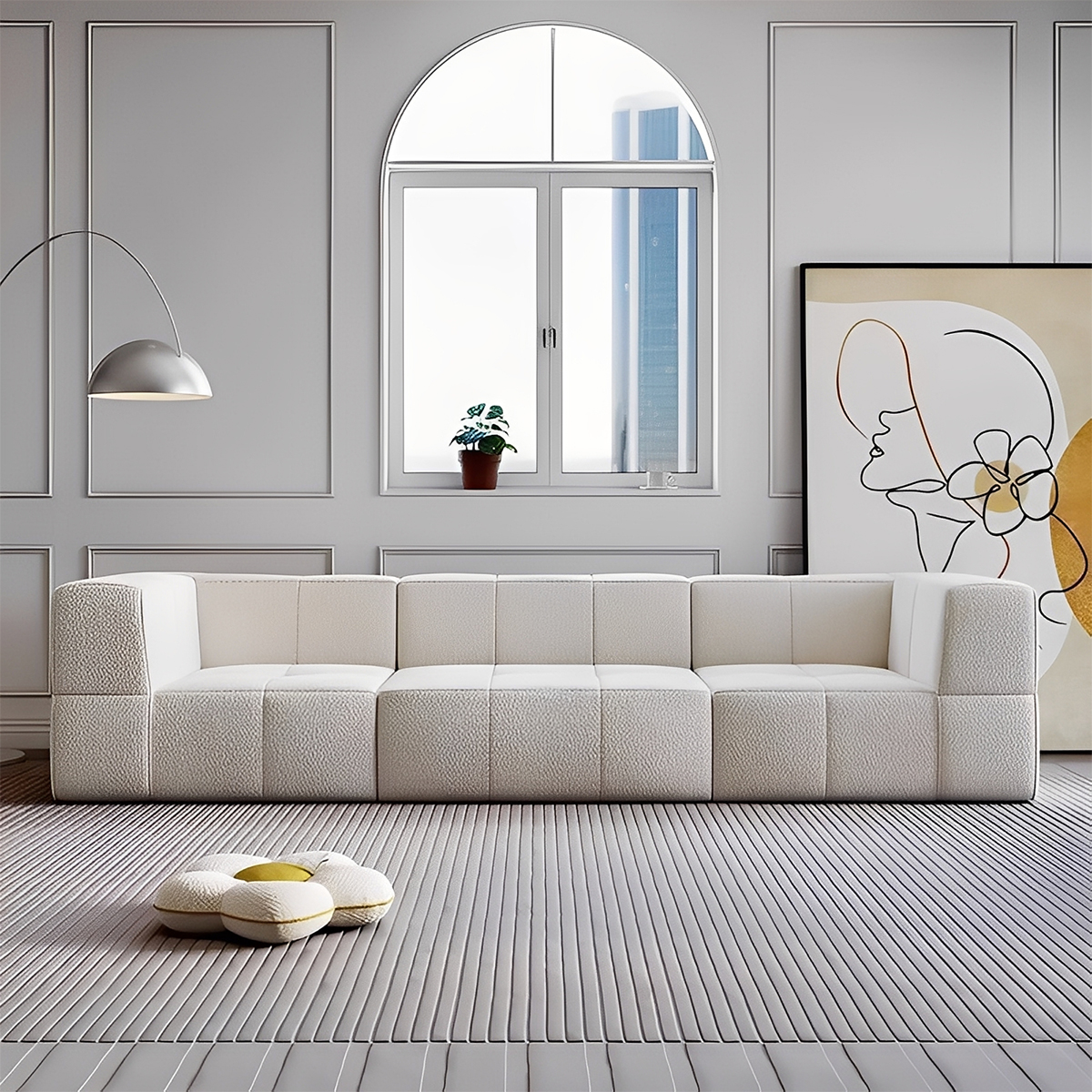 カラーが選べるモジュール式リビングローソファ【カスタマイズ可