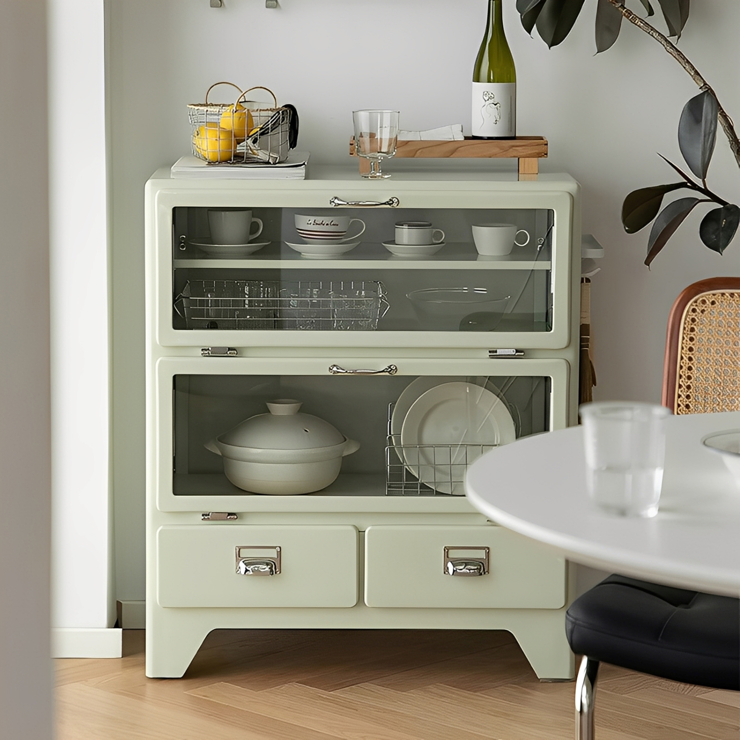 マグネット対応ガラスドアキャビネット – CAGUUU