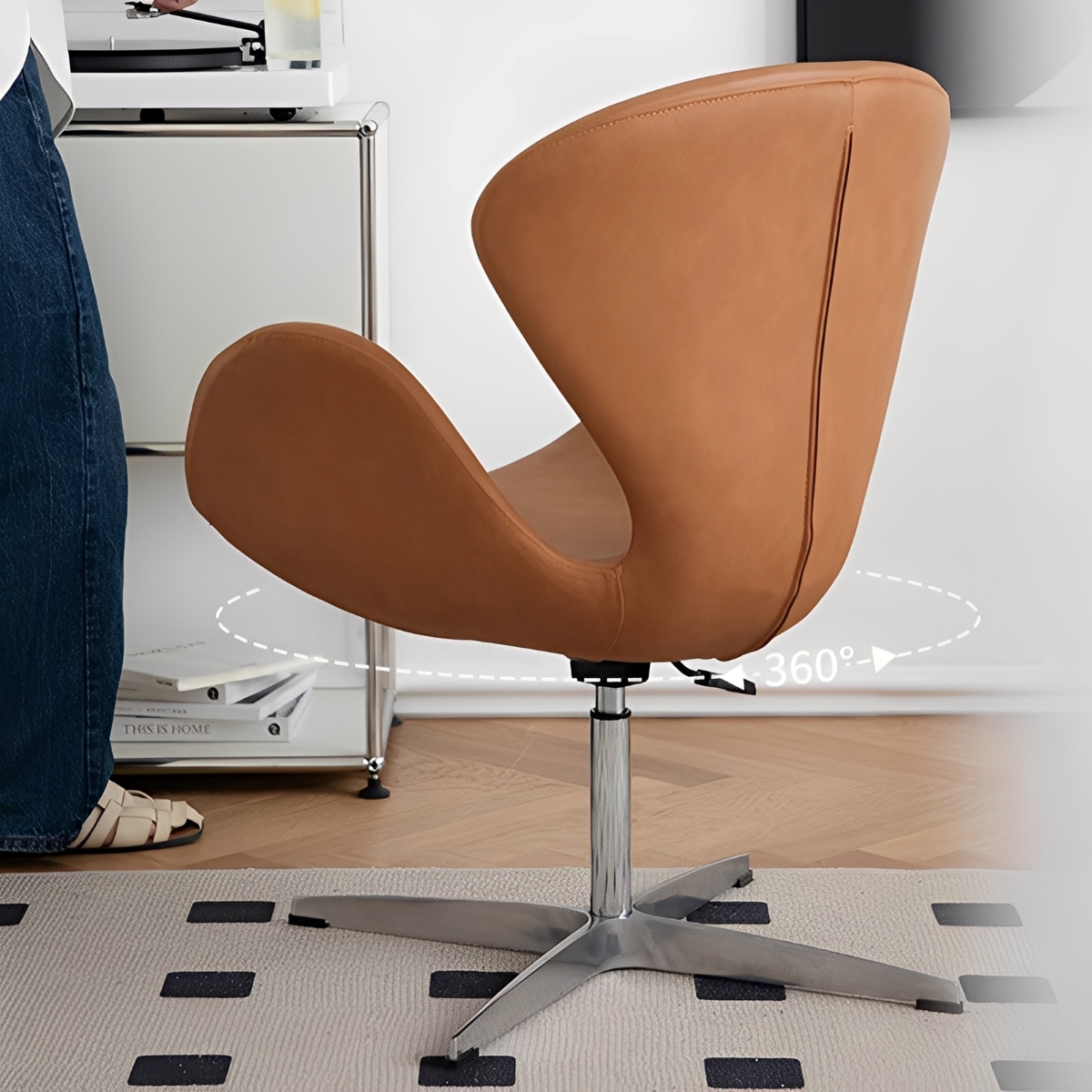 カワイイ‼️ラウンジ チェア‼️スペースエイジ/ミッドセンチュリー/昭和/北欧 ①ミッドセンチュリー ラウンジチェア アームチェア シェルチ