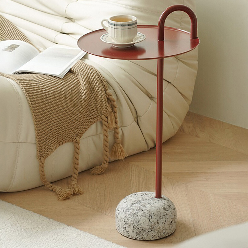 花崗岩ベースラウンドサイドテーブル