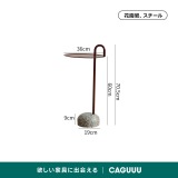 花崗岩ベースラウンドサイドテーブル - Thumbnail 6