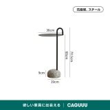 花崗岩ベースラウンドサイドテーブル - Thumbnail 7