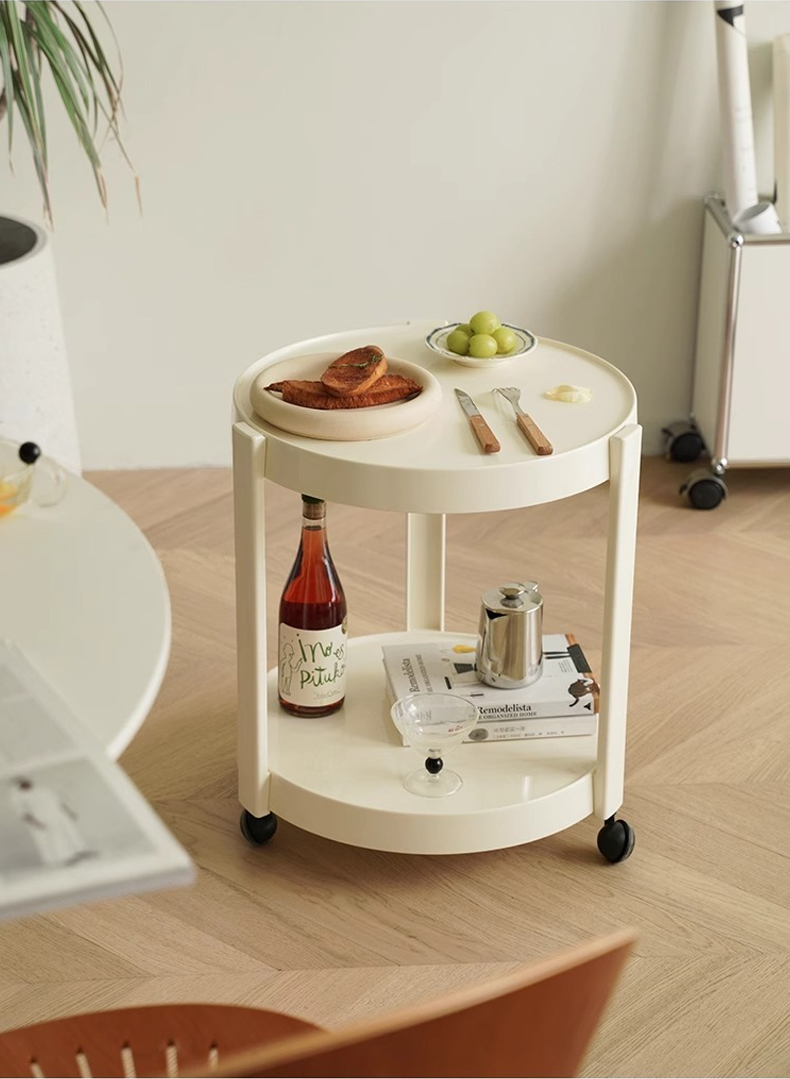 キャスター付2段サイドテーブル | 耐久性の高い環境配慮素材を採用