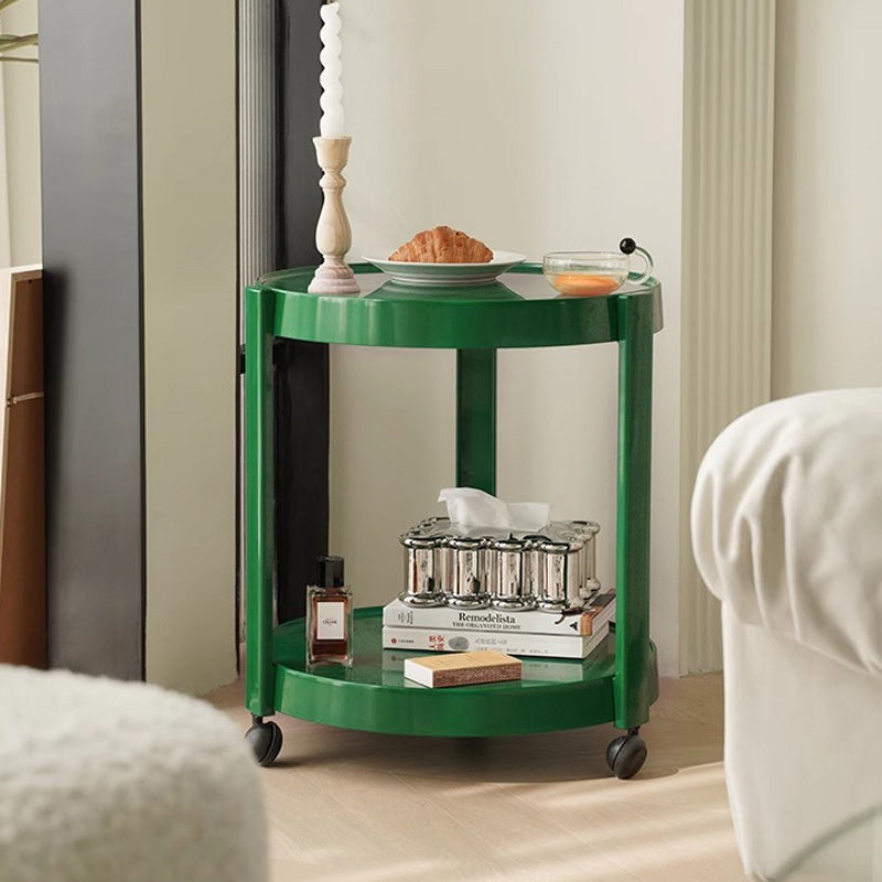 キャスター付2段サイドテーブル