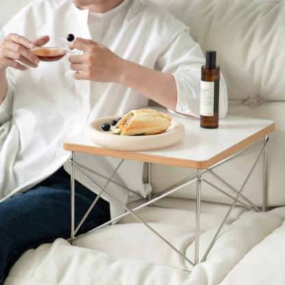 ステンレス製ホワイト多機能テーブル