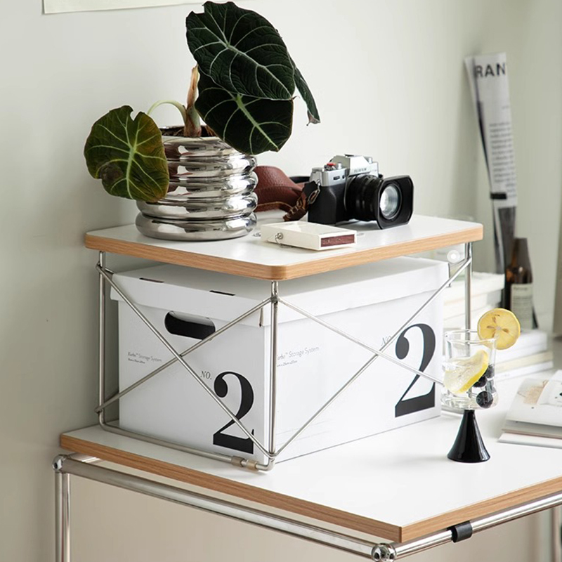 ステンレス製ホワイト多機能テーブル