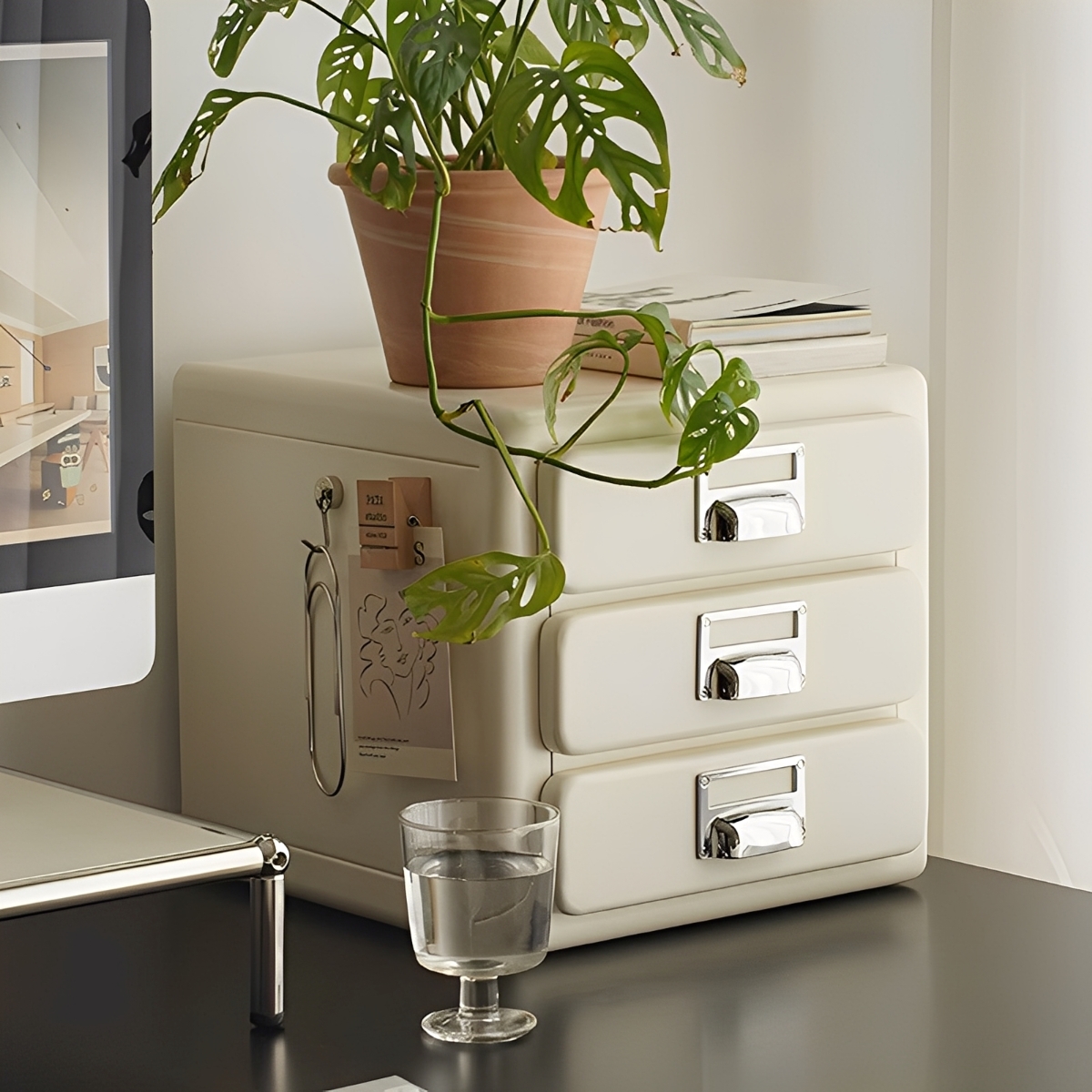 3段デスク収納ボックス