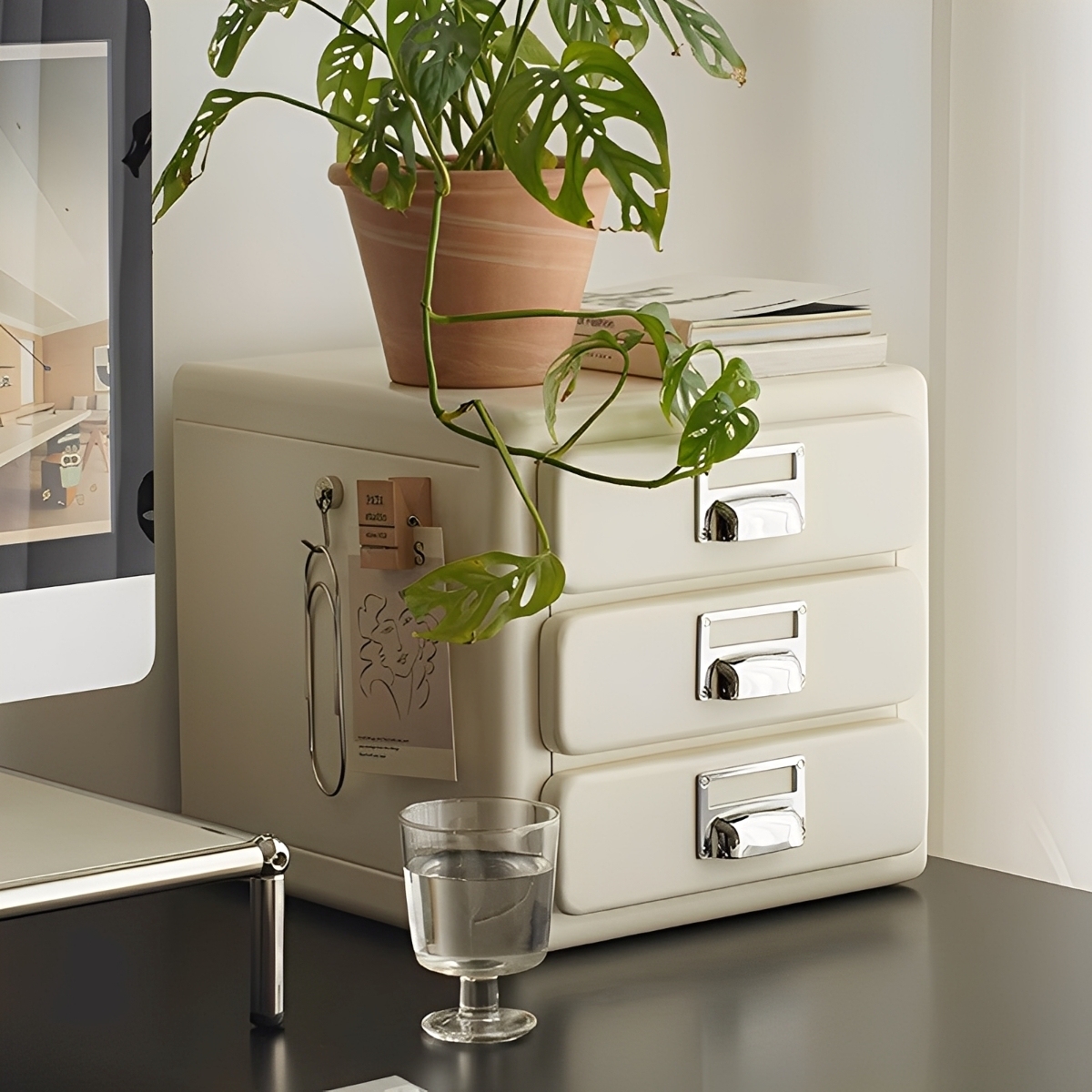 3段デスク収納ボックス