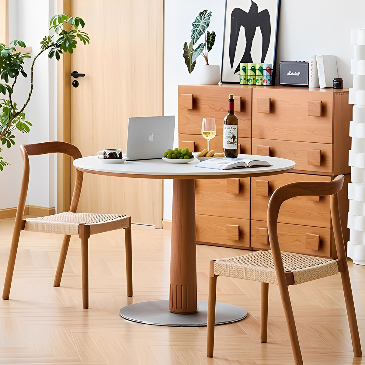 Woody Prime Cherry スタッキングペーパーコードチェア