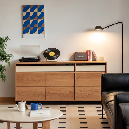 Woody Prime Cherry 天然木8マスレトロチェスト