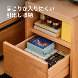 チェリー材 キューブ型ナイトテーブル