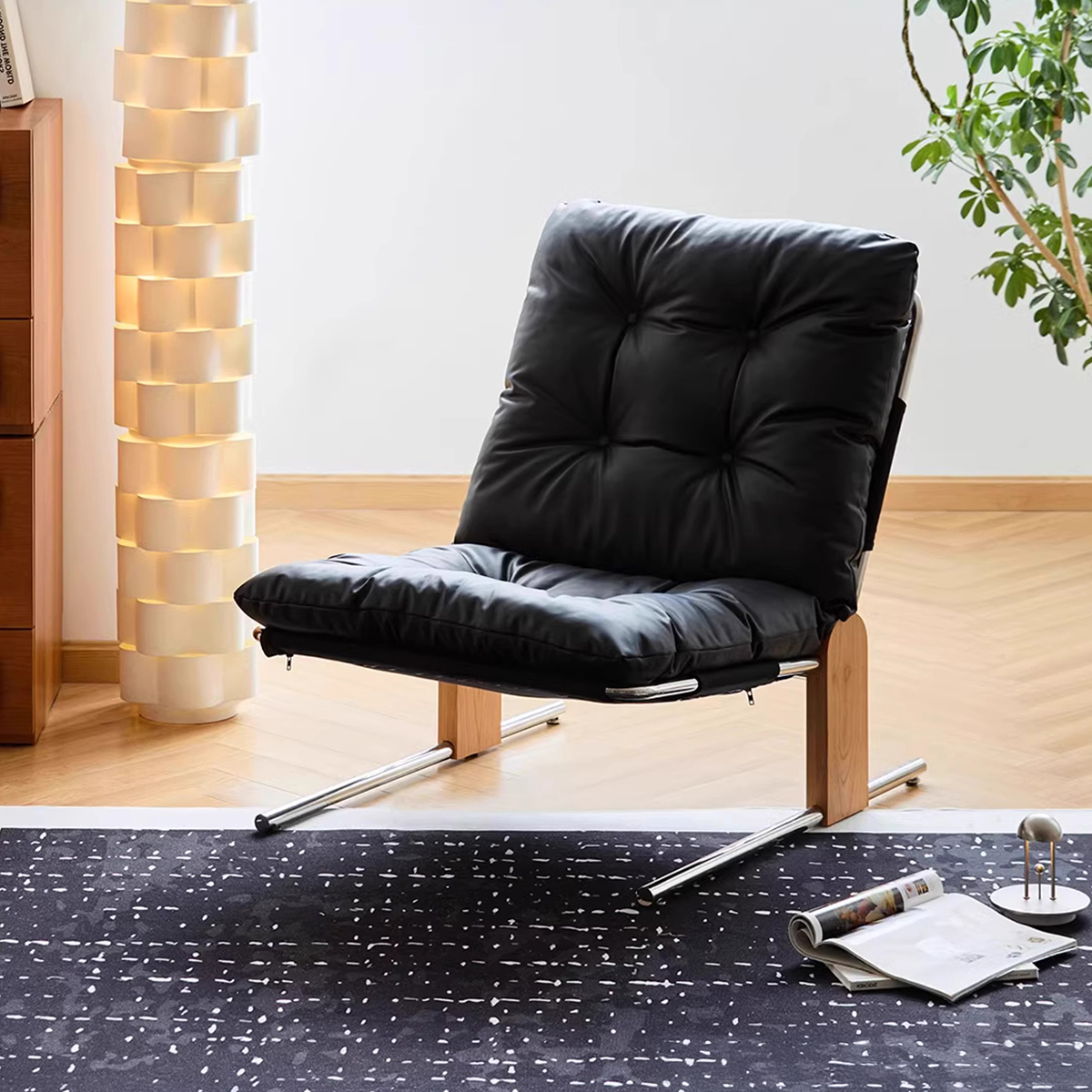 レトロレザーソファチェア