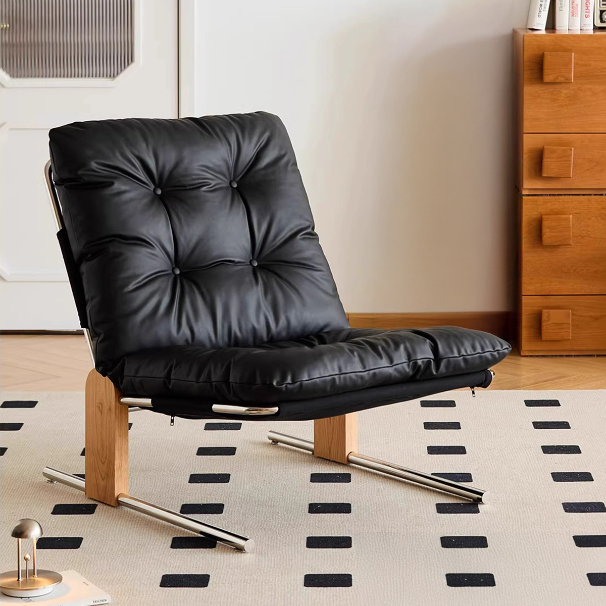 レトロレザーソファチェア