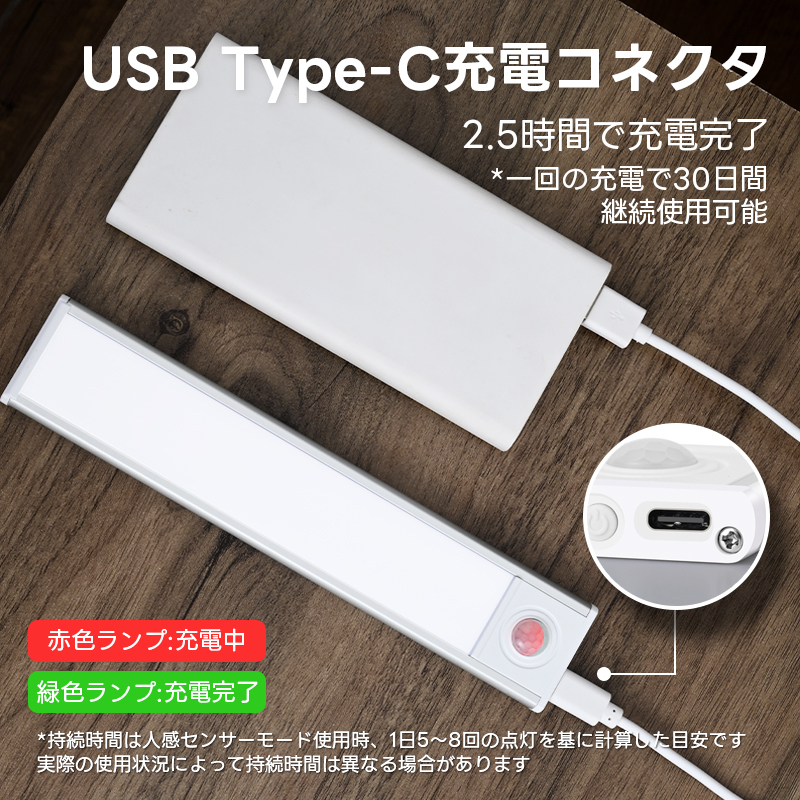 コードレス超薄型センサーライト