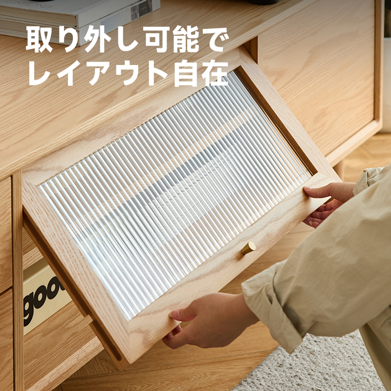 オーク材 ナチュラルTVボード