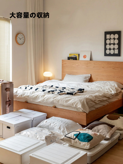 Woody Prime Cherry シンプルデザインベッドフレーム