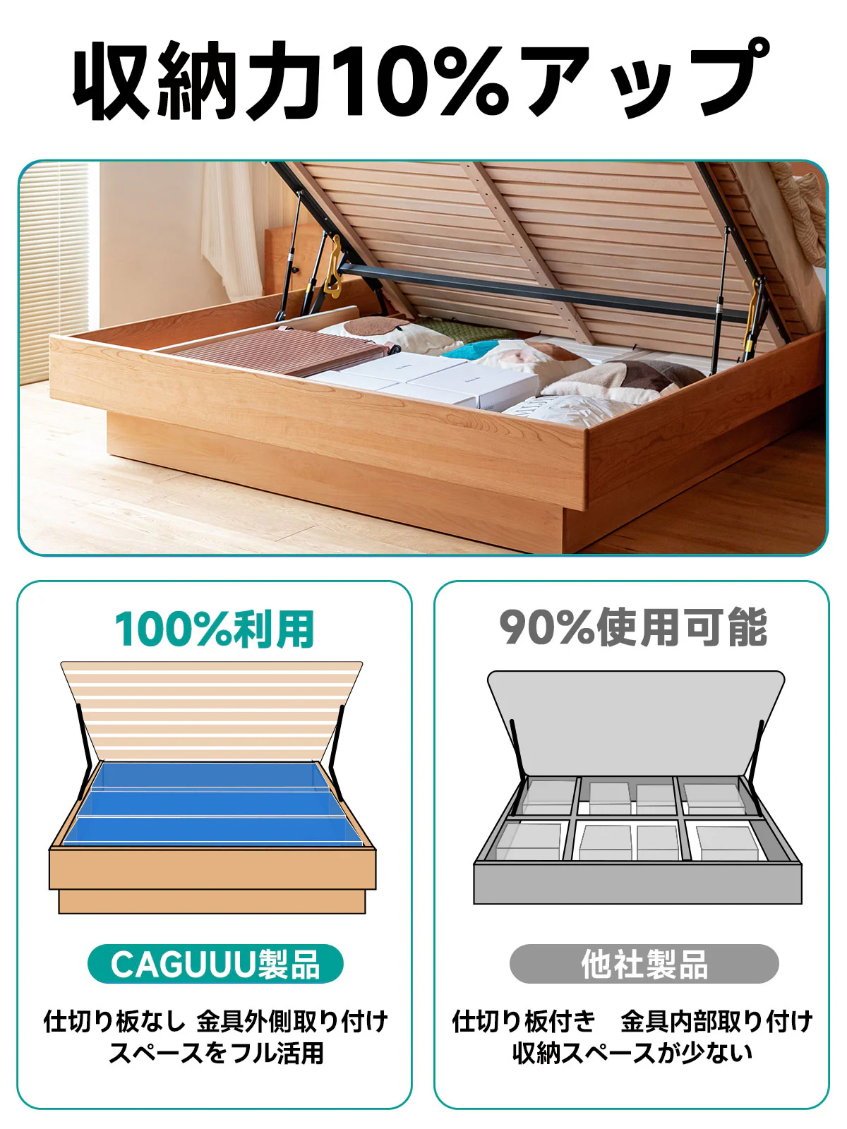 Woody Prime Cherry シンプルデザインベッドフレーム