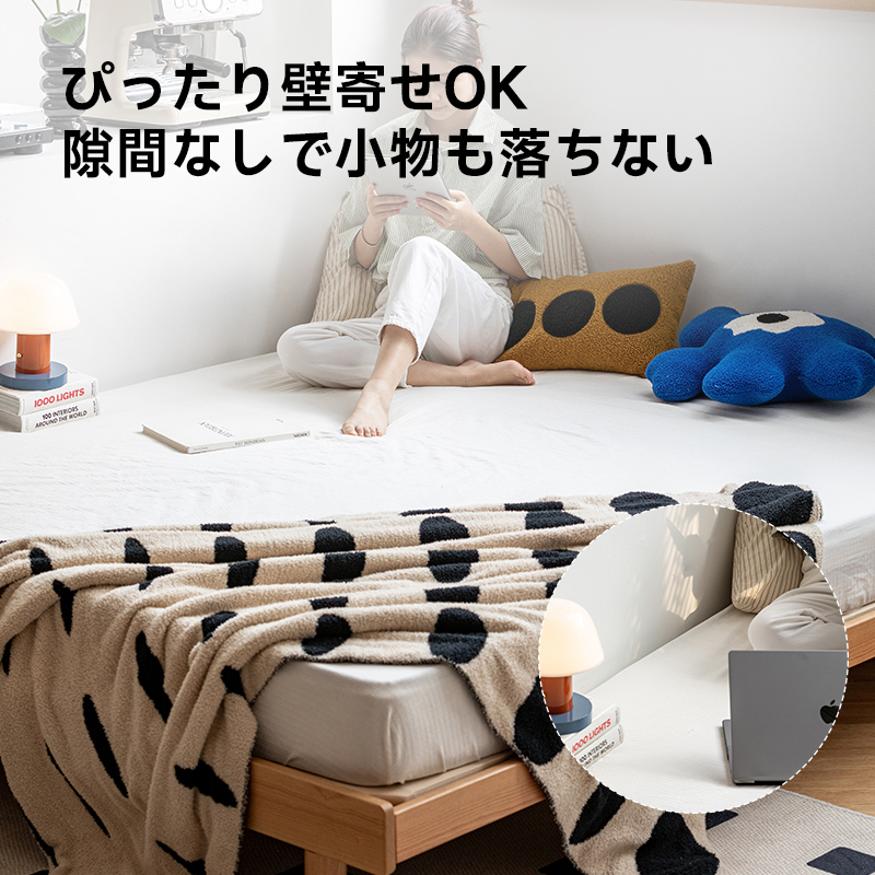 チェリー材 シンプルモダンベッド