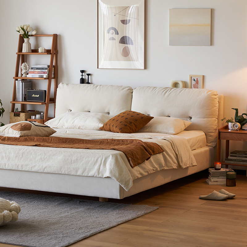 Woody Prime Cherry ふわふわ背もたれベッド