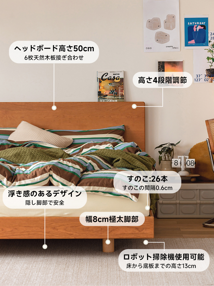 ハイバックベッドフレーム