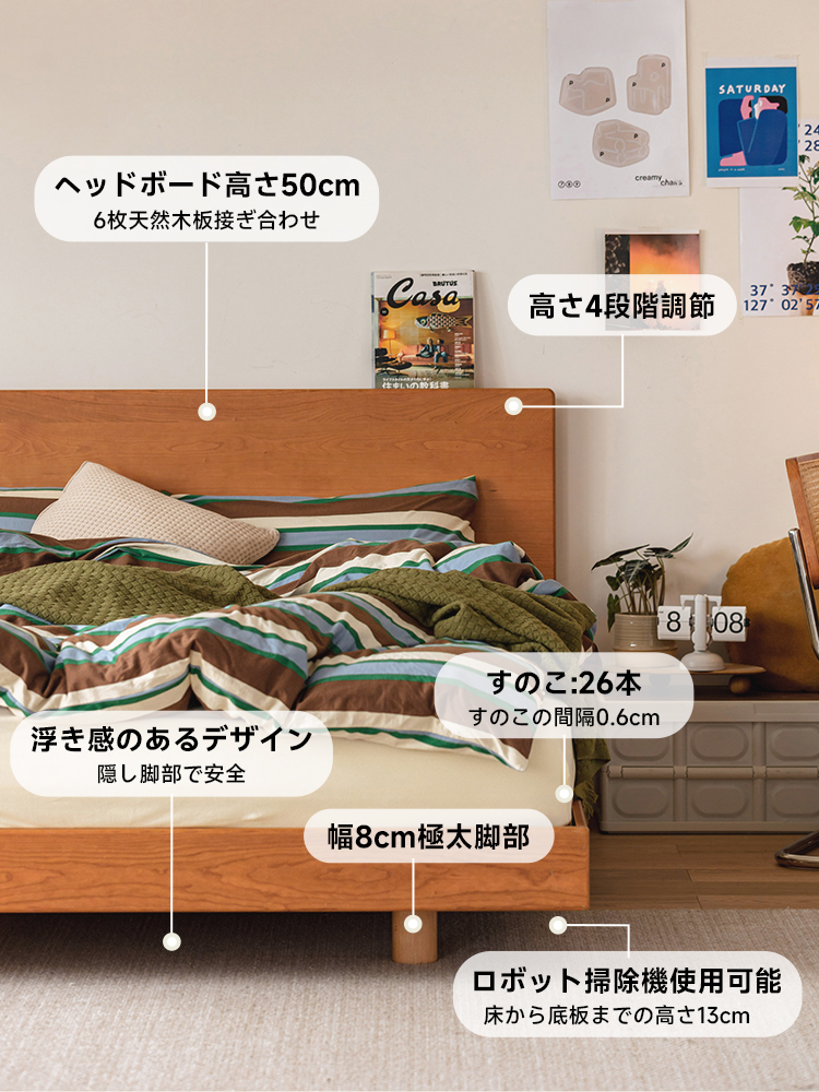 ハイバックベッドフレーム