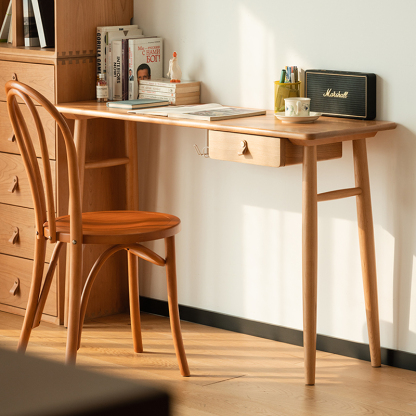 Woody Prime Cherry ナチュラルスリムデスク | チェリー材の美しさと