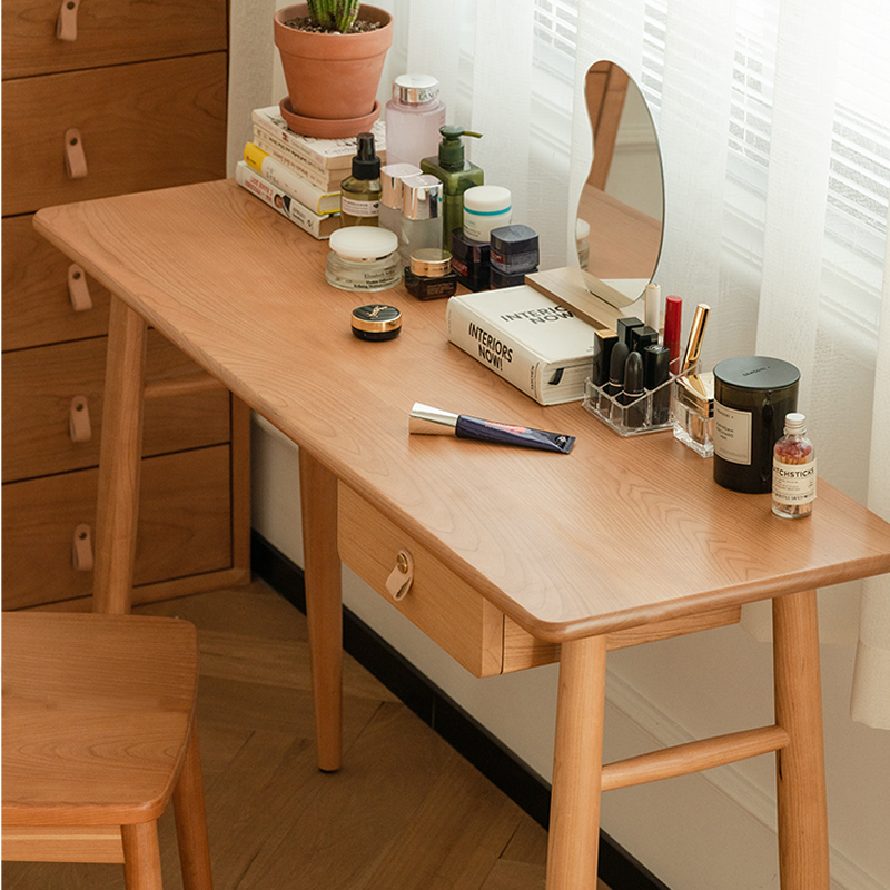 Woody Prime Cherry ナチュラルスリムデスク | チェリー材の美しさと