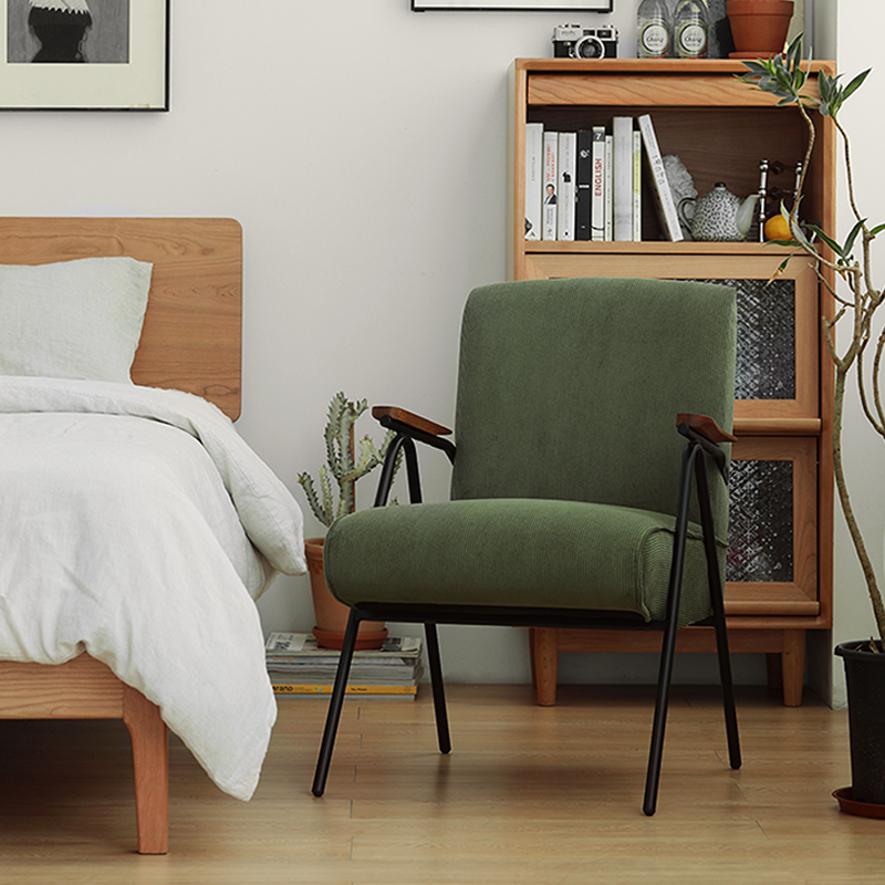 ジャカード織レトロソファチェア