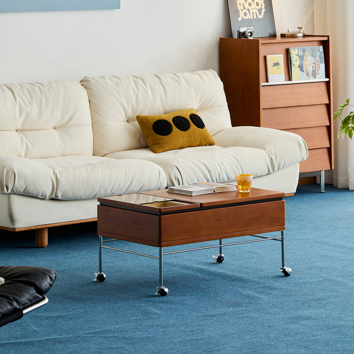 Woody Prime リフトアップ収納センターテーブル