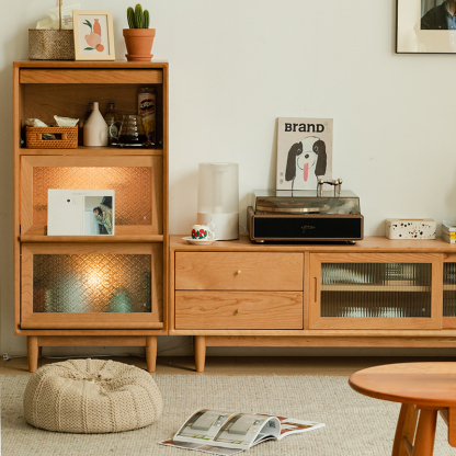 天然木キャビネット | 機能性と上質な雰囲気を両立したデザイン – CAGUUU