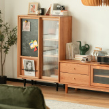 【在庫処分セール】Woody Prime Cherry ブラックボード付きキャビネット - Thumbnail 2