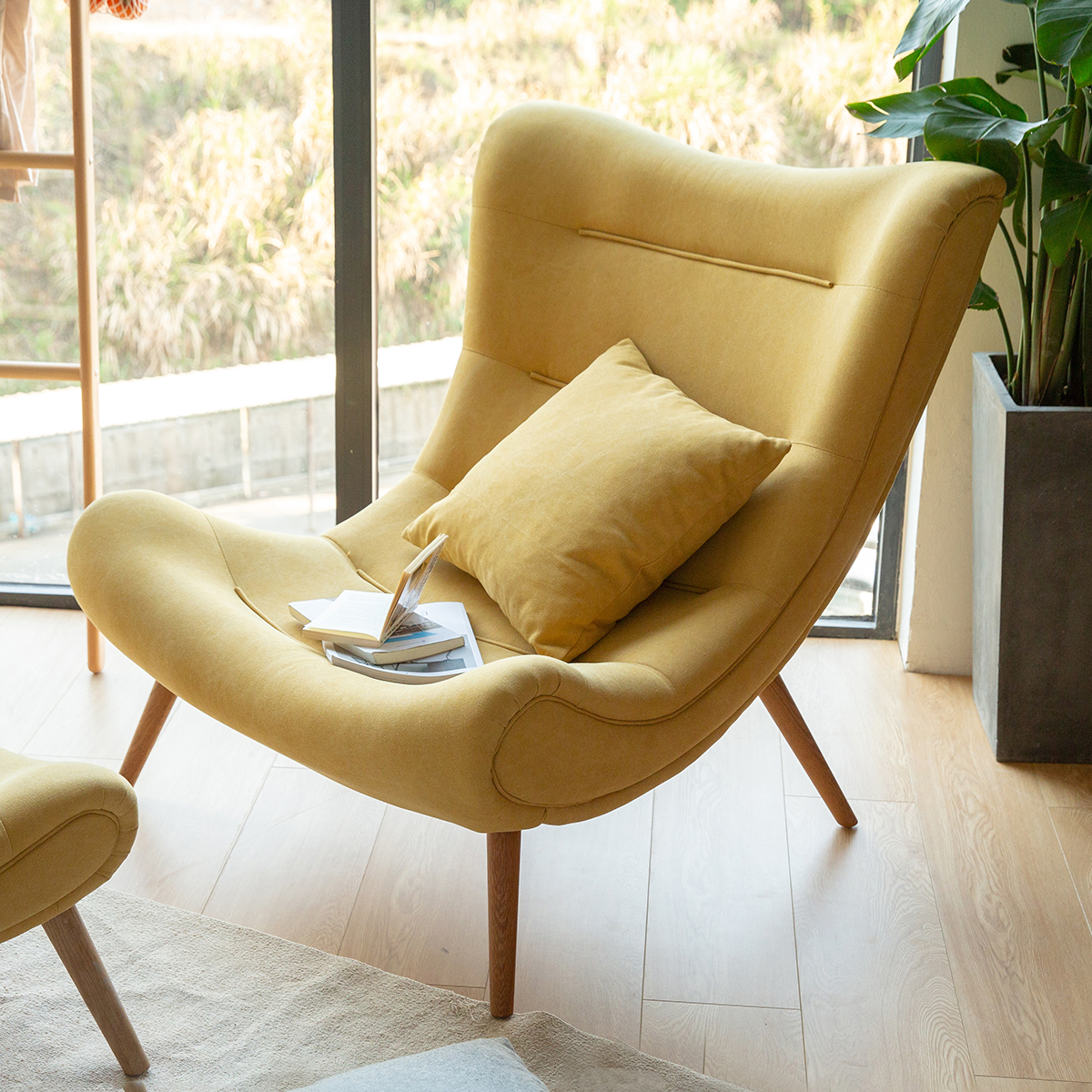 オリーブグリーン 曲線デザイン オリーブグリーン 曲線デザイン チェア