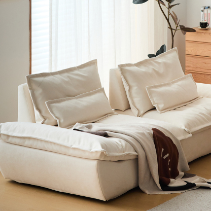 北欧風ワイドクッションソファ【カスタマイズ可】