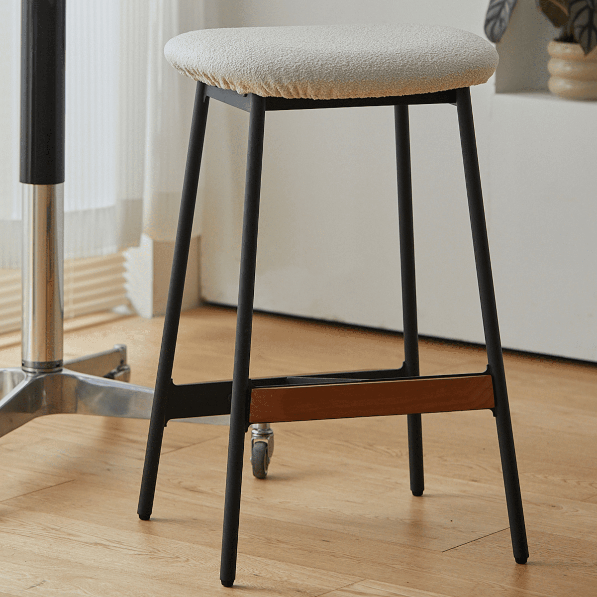 Woody Prime Cherry スチール脚カウンターチェア