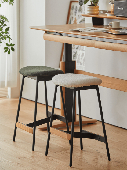 Woody Prime Cherry スチール脚カウンターチェア