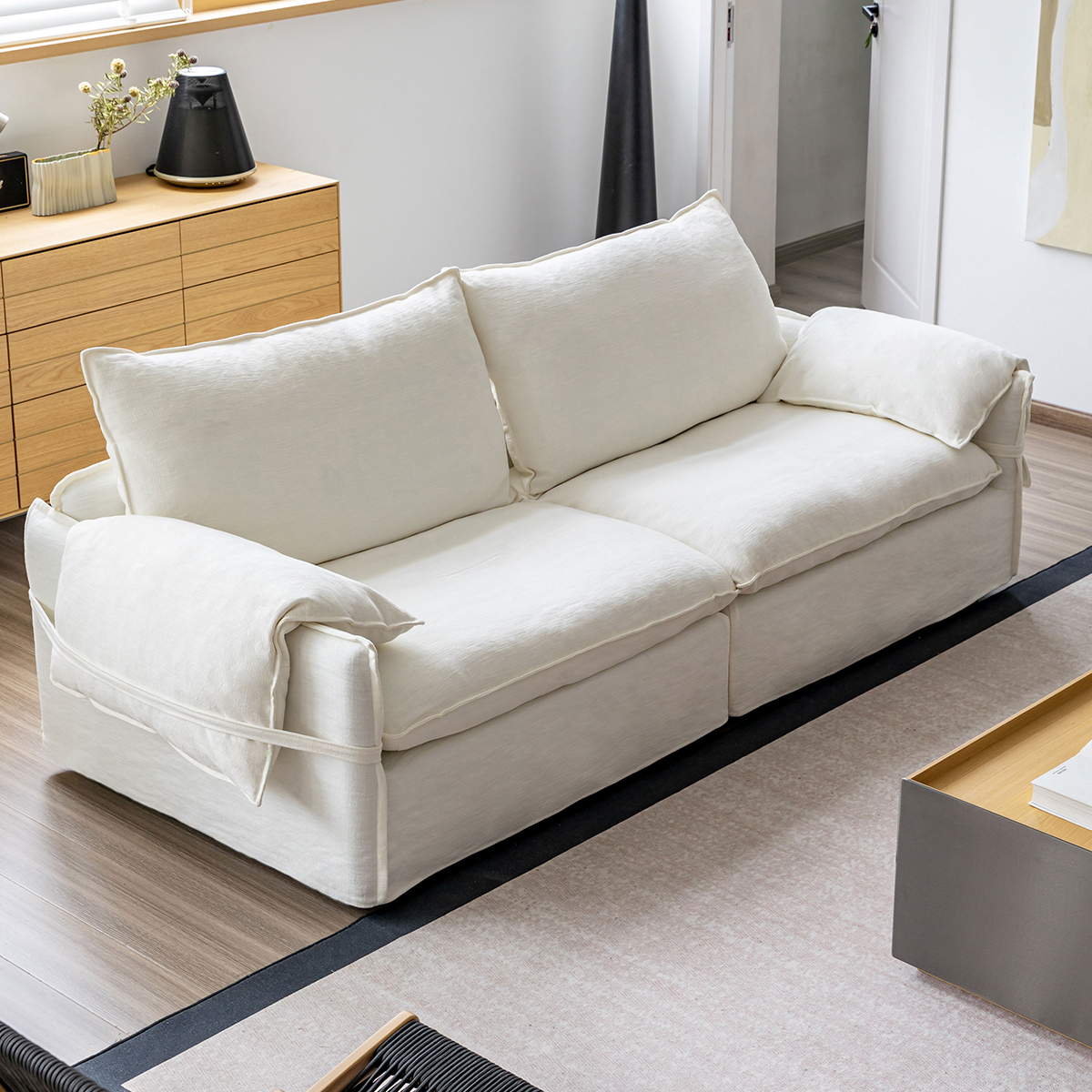 リラックスリビングソファ【カスタマイズ可】 | 北欧テイストで日常の